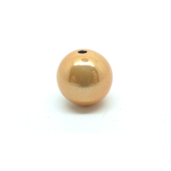 10 Perle Acrylique Cuivré 12mm - Photo n°1