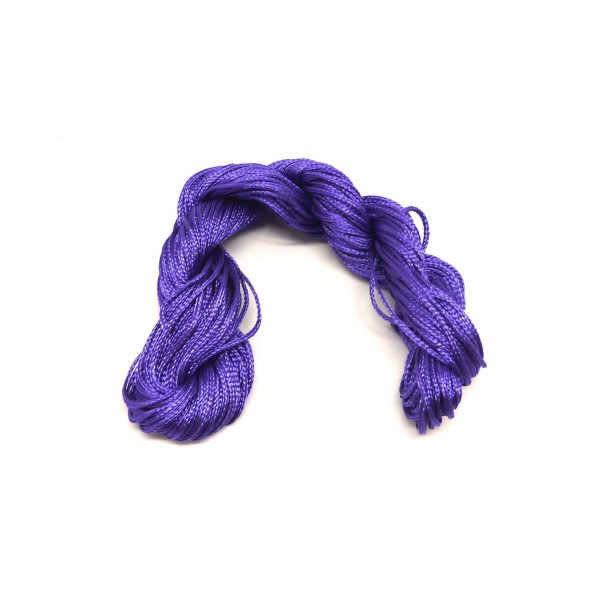 Echeveau De 29m De Fil Nylon Tressé Violet 0,8mm Tressage Bracelet Wrap - Photo n°1