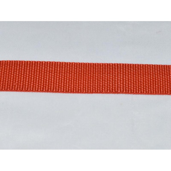 Sangle Polypropylène – 20 mm – Orange Brulé - Qualité extra – Coupe au mètre sur mesure - Photo n°1
