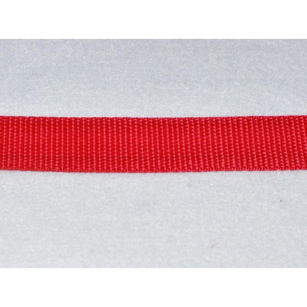 Sangle Polypropylène – 15 mm – Rouge - Qualité extra – Coupe au mètre sur mesure - Photo n°1