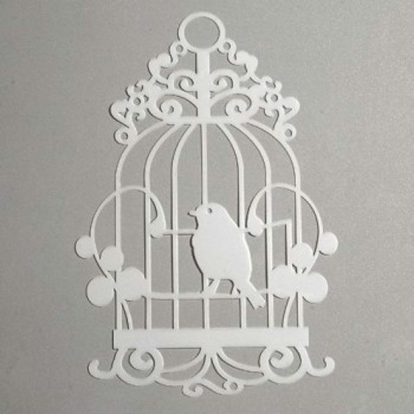Pochoir Cage Oiseau  14 x 20 cm - Stencil Cage oiseau - P9320505 - Photo n°1