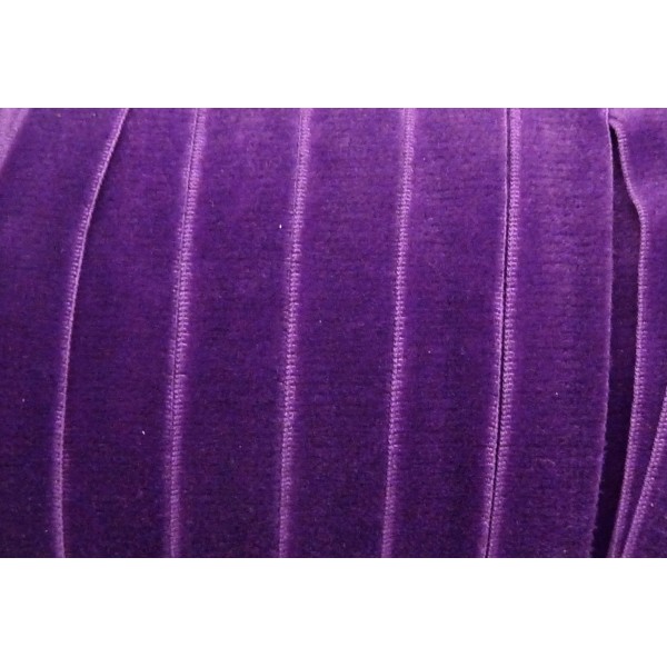 1m Ruban Velours Élastique Plat Largeur 10mm Violet Lilas - Photo n°1