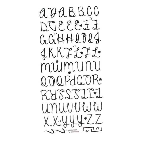 Autocollants Alphabet  - Sticker Alphabet  - Stickers Alphabet Noir - 11004570 - Photo n°1