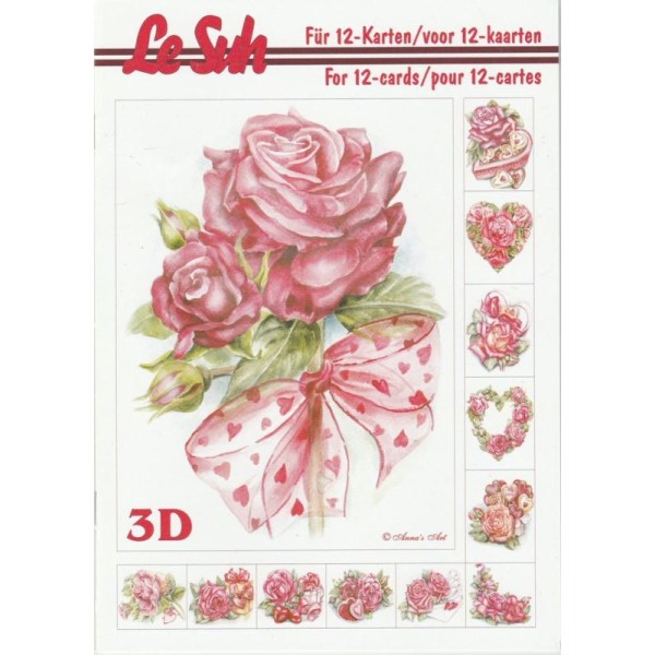 Bloc Livre 3D A5 à découper Fleurs Roses - Photo n°1