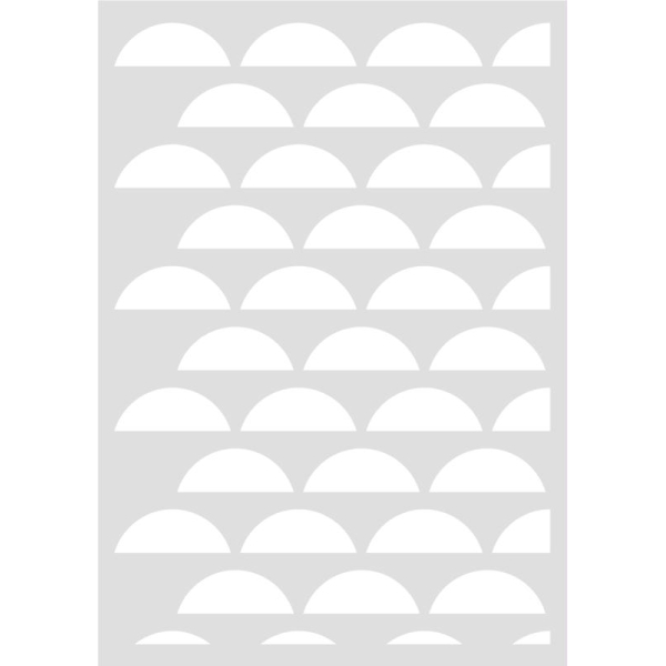 Pochoir Géométrique Demi cercles 29,7 x 42 cm - Stencil Scandinave - Stencil Géométrique - 15060026 - Photo n°1