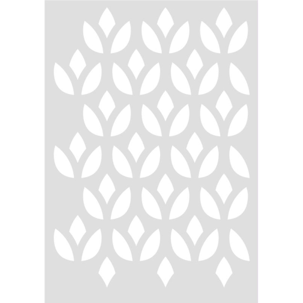 Pochoir Géométrique Lotus 29,7 x 42 cm - Stencil Géométrique - Stencil Scandinave - 15060029 - Photo n°1