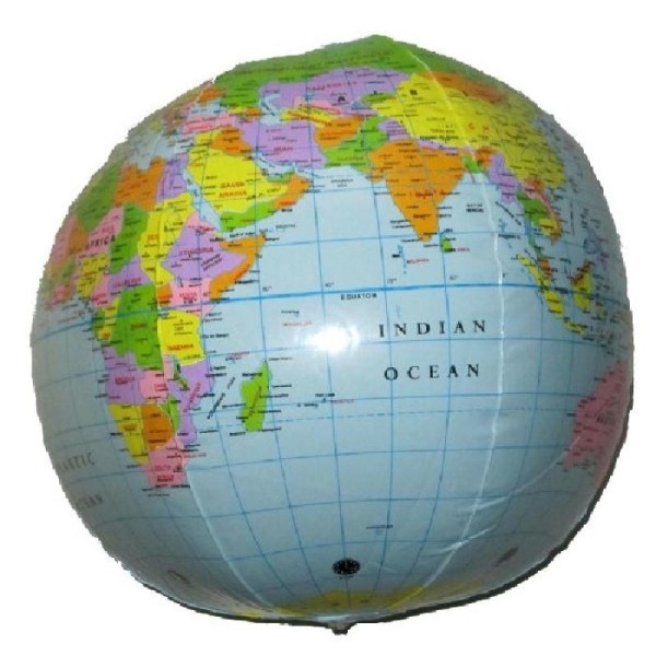 Globe terrestre gonflable 30 cm - Photo n°1