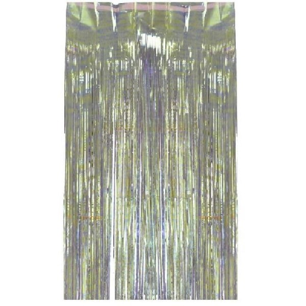 Rideau à lamelles blanches irisées 2.40 x 0.90 m - Photo n°1