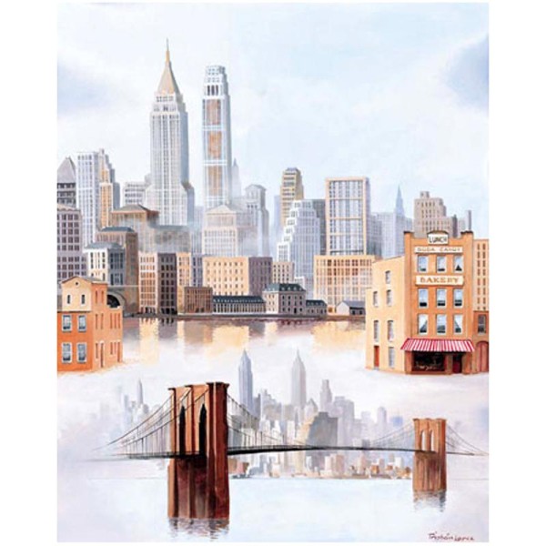 Image 3D Ville - New York paysage 40 x 50 cm - Photo n°1
