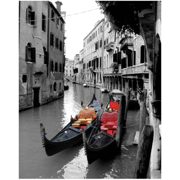 Image 3D Ville - Les gondoles de Venise 40 x 50 cm - Photo n°1