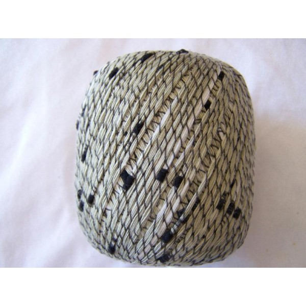 Coton à tricoter, gris vert - Photo n°1