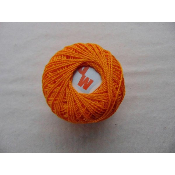 Coton perlé, orange - Photo n°1