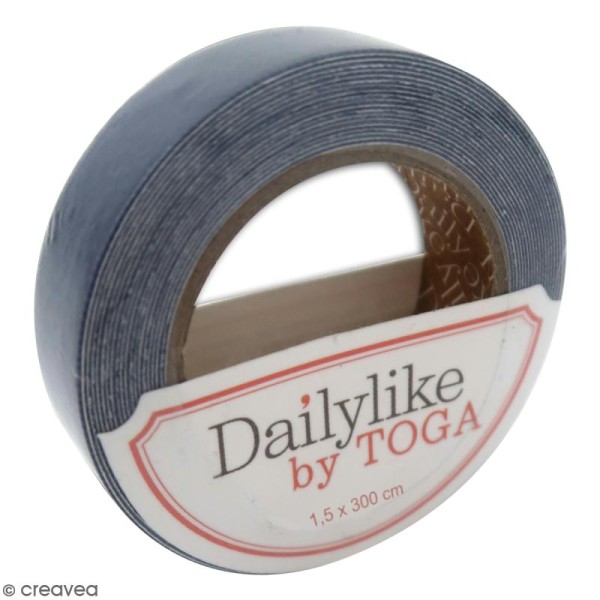 Masking tape tissu - Bleu outremer uni - Daily Like - 3 m - Photo n°1