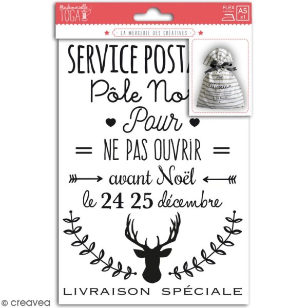 Motif thermocollant A5 - Service postal de Noël - Photo n°1