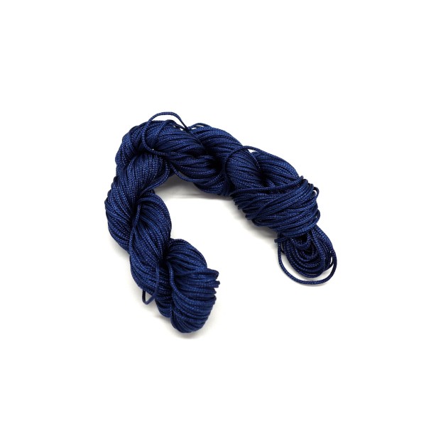 Echeveau De 29m Fil Nylon Tressé Bleu Marine 0,8mm Bracelet Wrap, Shamballa - Photo n°1