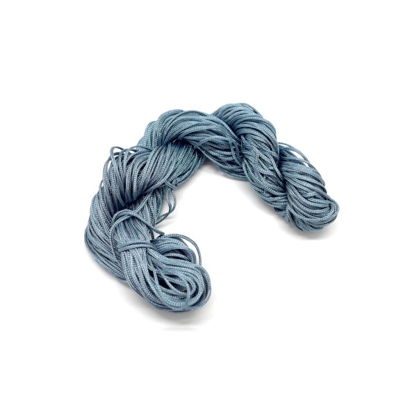Echeveau De 29m Fil Nylon Tressé Bleu Gris Ardoise  0,8mm Bracelet Wrap, Shamballa - Photo n°1