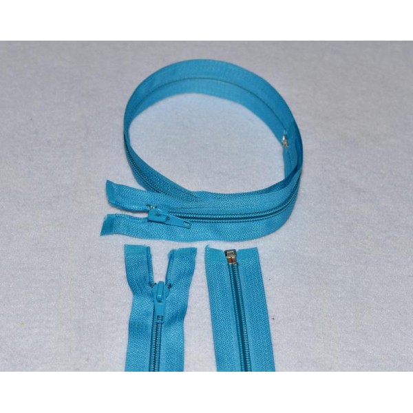 Fermeture Eclair Séparable - 40 cms – Turquoise – Maille Nylon 5 mm – ZIP 40 cms- à l’unité - Photo n°1