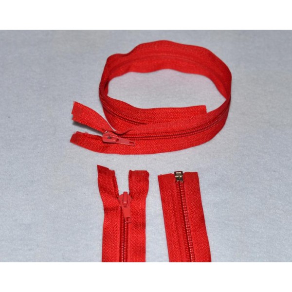 Fermeture Eclair Séparable - 40 cms – Rouge – Maille Nylon 5 mm – ZIP 40 cms- à l’unité - Photo n°1