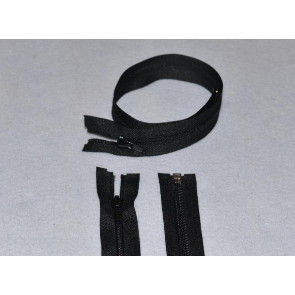Fermeture Eclair Séparable - 40 cms – Noir – Maille Nylon 5 mm – ZIP 40 cms- à l’unité - Photo n°1