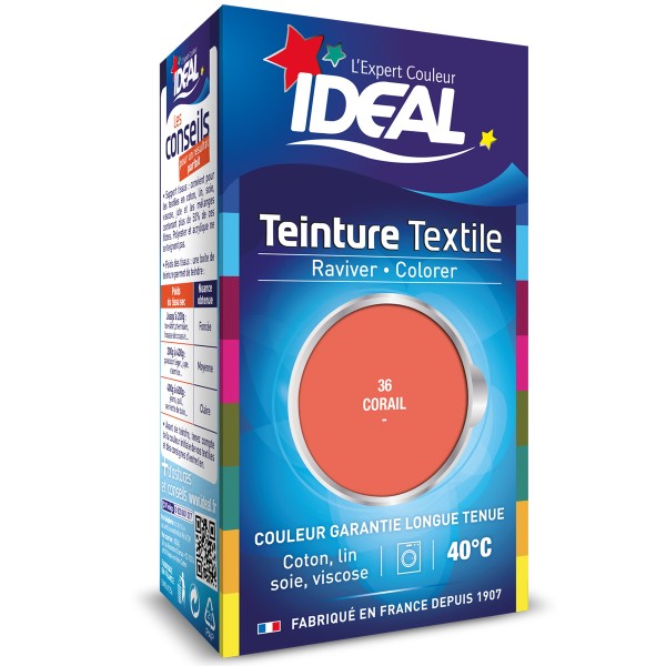 Teinture Tissu Idéal liquide - Corail - 40 ml - Photo n°1