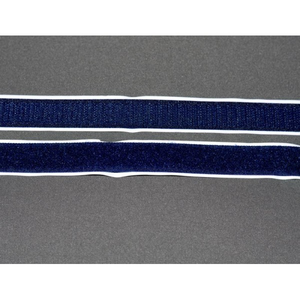 Bande Auto-agrippante 16 mm Bleu Marine – scratch à coller – au mètre - Photo n°1