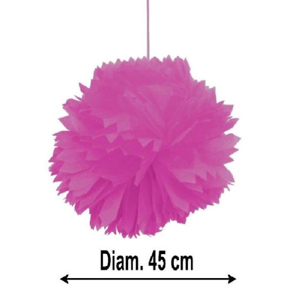 1 Boule Fleur Fuchsia Décorative 45 cm - Photo n°1