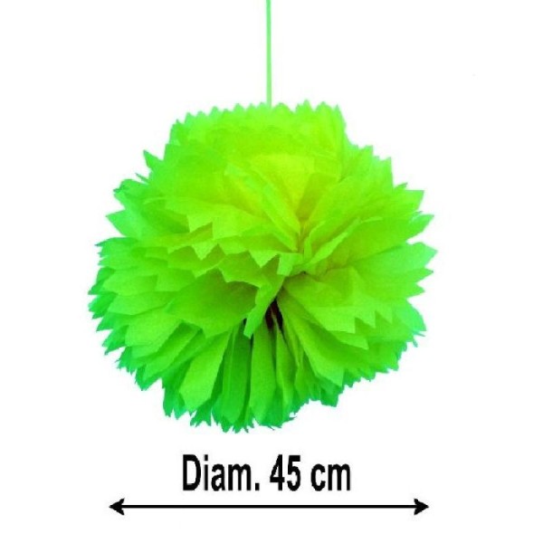 1 Boule Fleur Vert Pomme Décorative 45 cm - Photo n°1