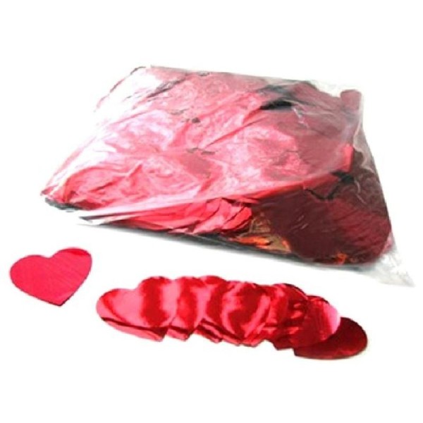 1 Kilo Confettis Métalliques Cœur Rouge 5 cm - Photo n°1
