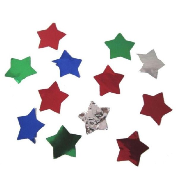 1 Kilo Confettis Métalliques Étoiles Multicolores 5 cm - Photo n°1