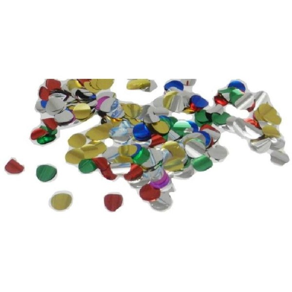 1 Kilo Confettis Métalliques Ronds Multicolores 5 cm - Photo n°1