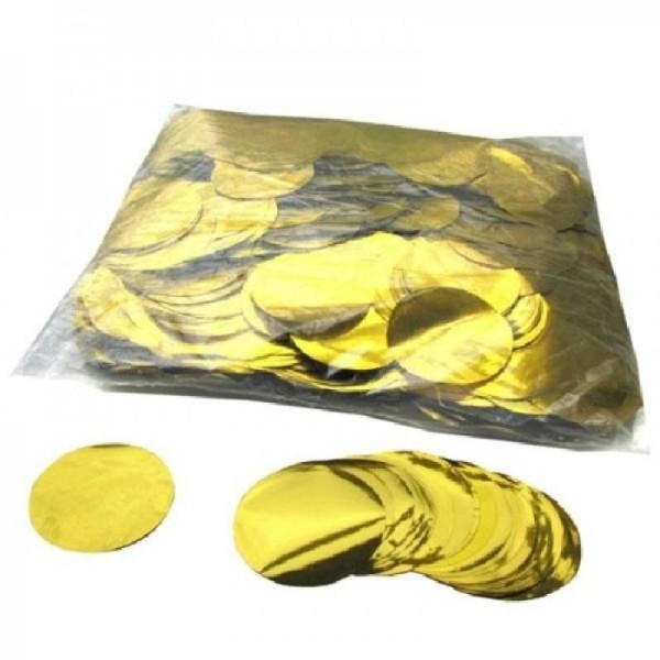 1 Kilo Confettis Métalliques Ronds Or 5 cm - Photo n°1