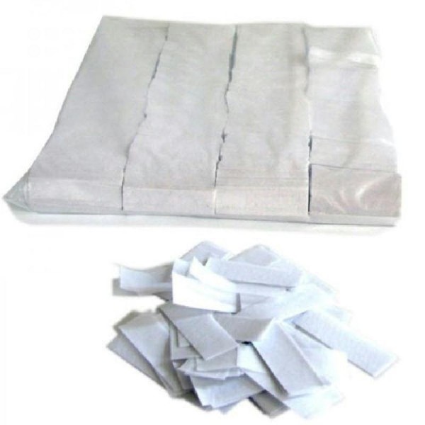 1 Kilo Confettis Papier Rectangles Blancs 5 cm - Photo n°1