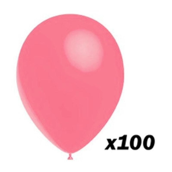100 Ballons 30cm Rose Bonbon - Photo n°1
