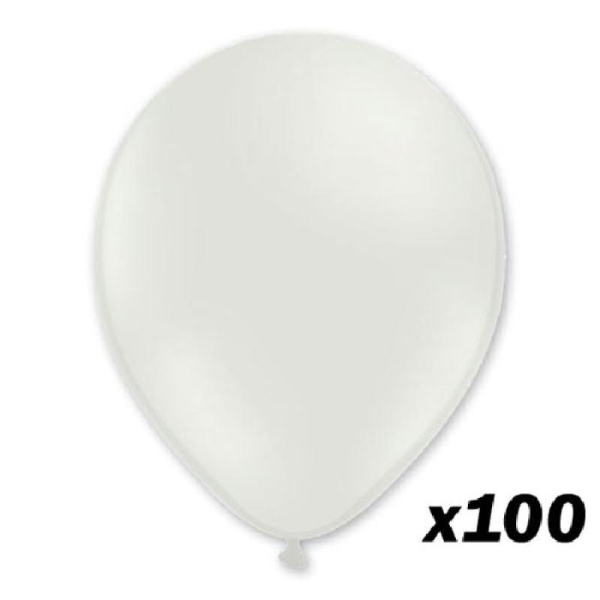 100 Ballons Blanc 30 cm - Photo n°1