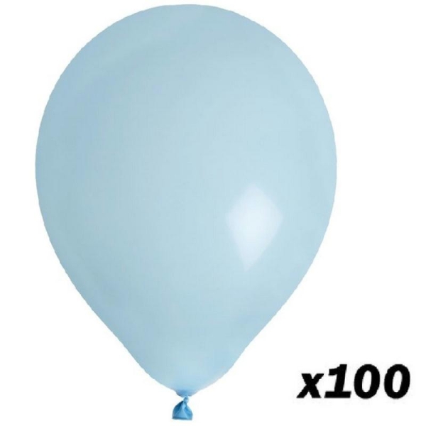 100 Ballons Bleu Ciel 30 cm - Photo n°1
