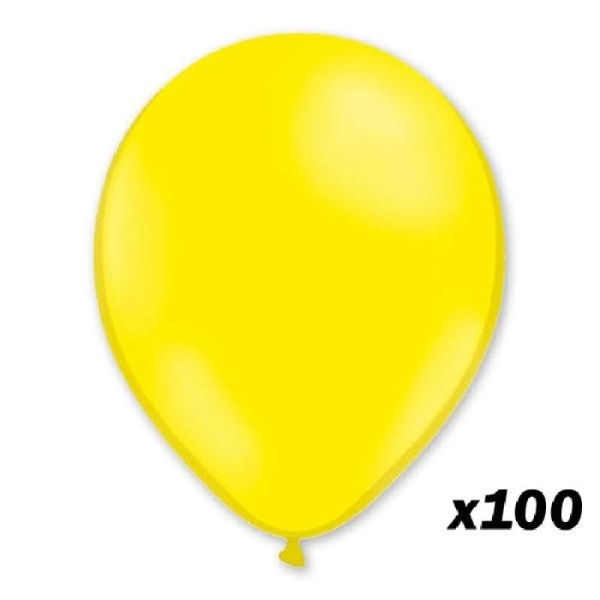 100 Ballons Jaunes 30 cm - Photo n°1