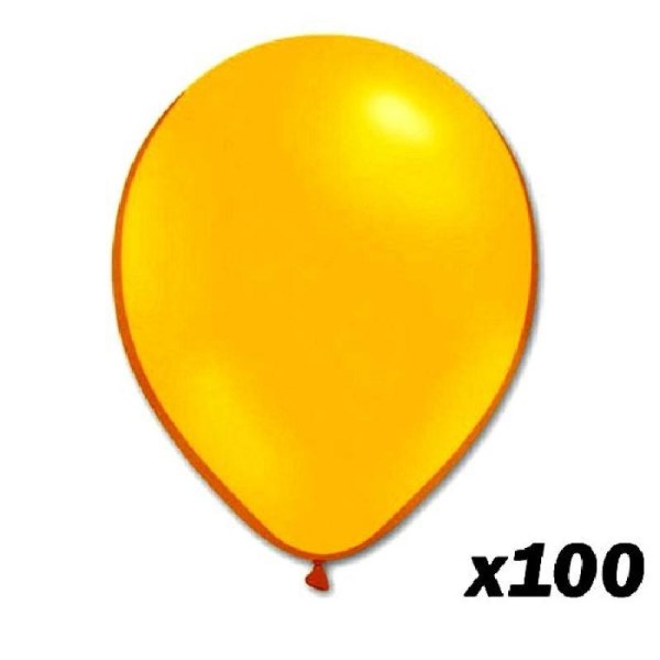 100 Ballons Nacrés Or 30 cm - Photo n°1