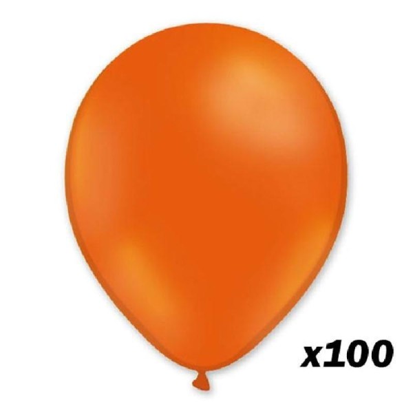 100 Ballons Orange 30 cm - Photo n°1