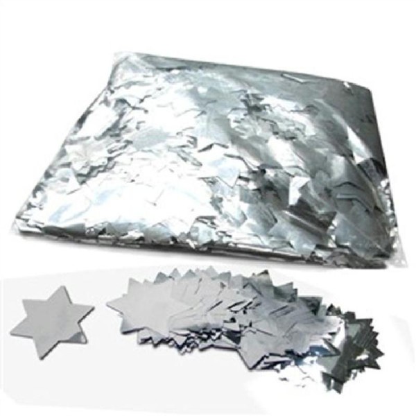 100 Gr Confettis Magnétiques Étoiles Argentées 5 cm - Photo n°1