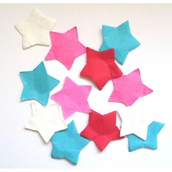 100 Gr De Confettis Papier Étoiles Multicolores 5 cm - Photo n°1