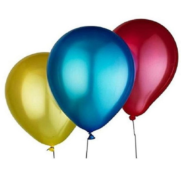 25 Ballons Métallisés Multicolores Diamètre 30 cm. - Photo n°1