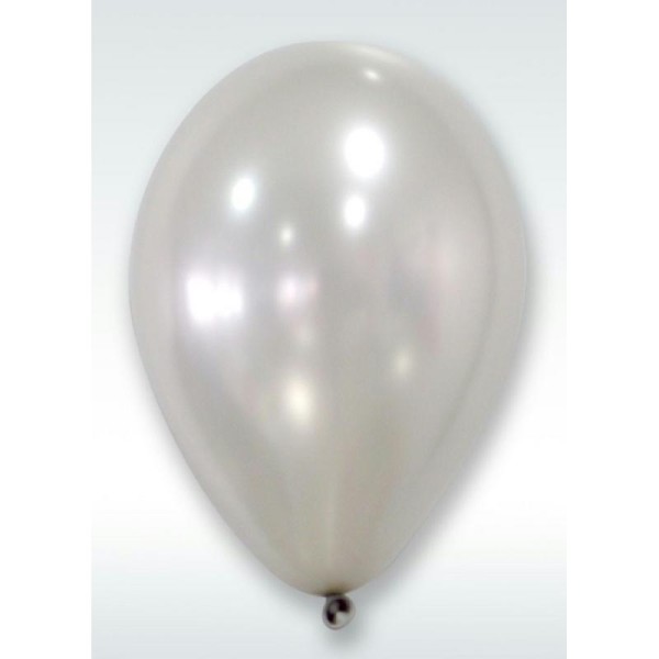 50 Ballons Métalliques Argent 30 cm - Photo n°1