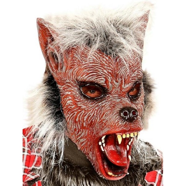 Masque loup garou adulte avec poils - Photo n°1