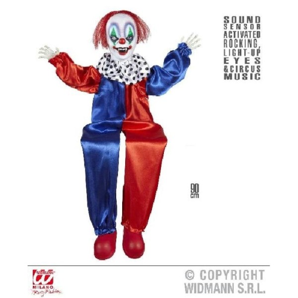 Clown animé se balançant 90 cm - Photo n°1