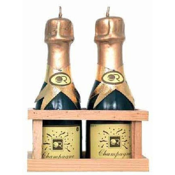2 Bougies bouteille de champagne - Photo n°1