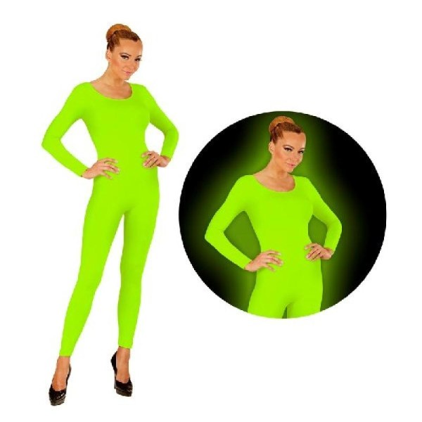 Justaucorps à manches longues vert fluo - Taille S/M - Photo n°1
