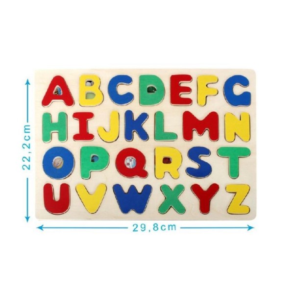 Puzzle lettre en bois de A à Z - 30 x 22 cm - Photo n°1