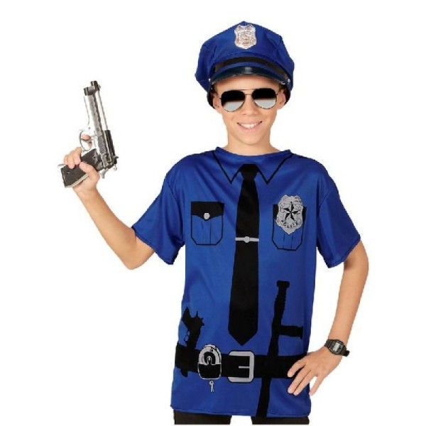 T-shirt officier de police enfant - 11/13 ans - Photo n°1