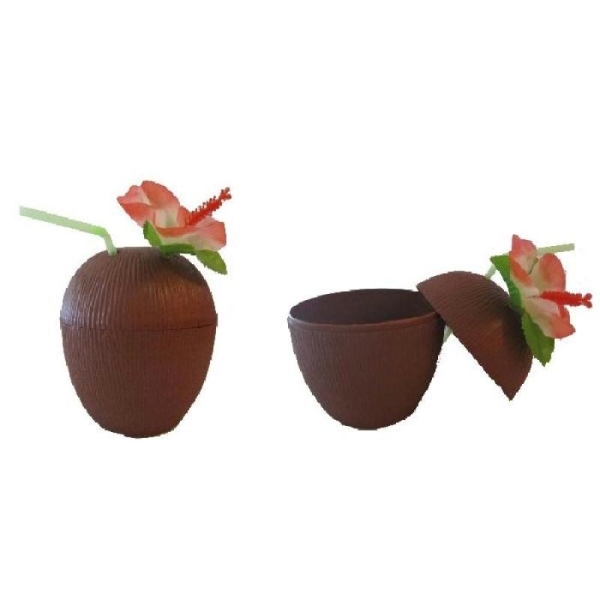 12 Coupes coco avec fleur 35 cl - (12 x 10 cm) - Photo n°1