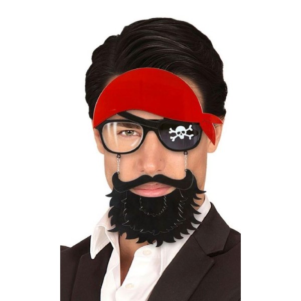 Lunettes pirate et barbe - Photo n°1